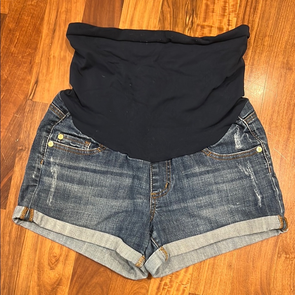 Women's Denim Maternity Shorts